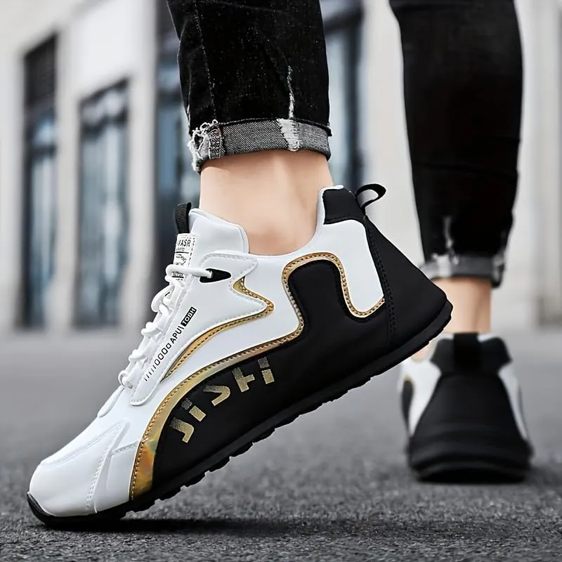 Striped Hiking Shoes Men's Casual Sneakers Plus Size