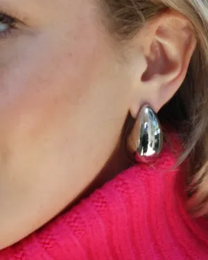 Teardrop Earrings - White Gold