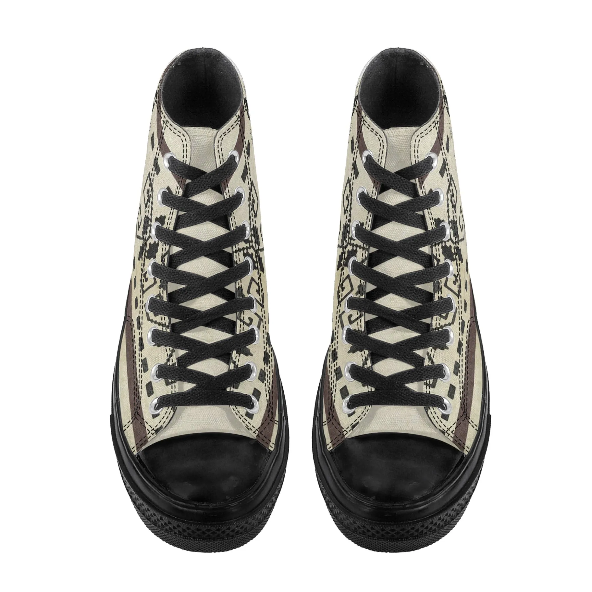 The Dude's High Top Canvas Sneakers w/ Iconic Lebowski Silhouette