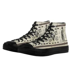 The Dude's High Top Canvas Sneakers w/ Iconic Lebowski Silhouette