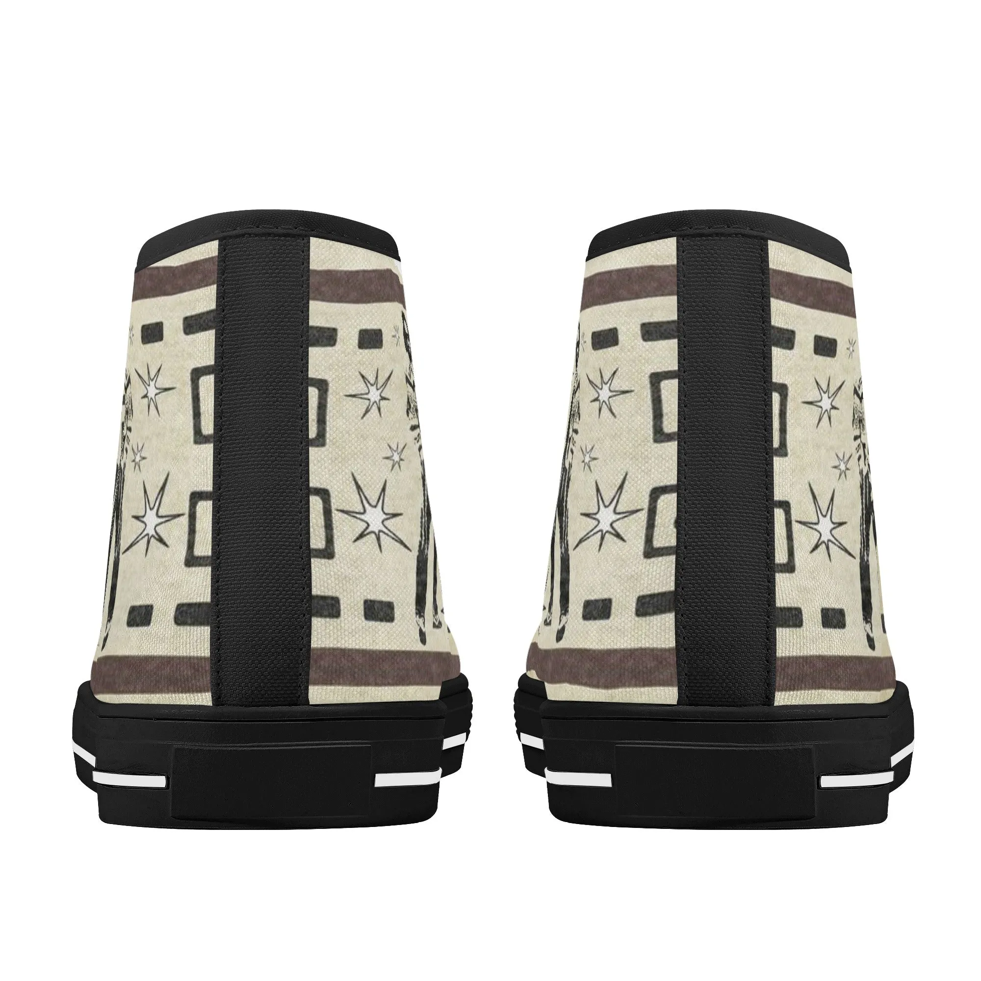 The Dude's High Top Canvas Sneakers w/ Lebowski Icon