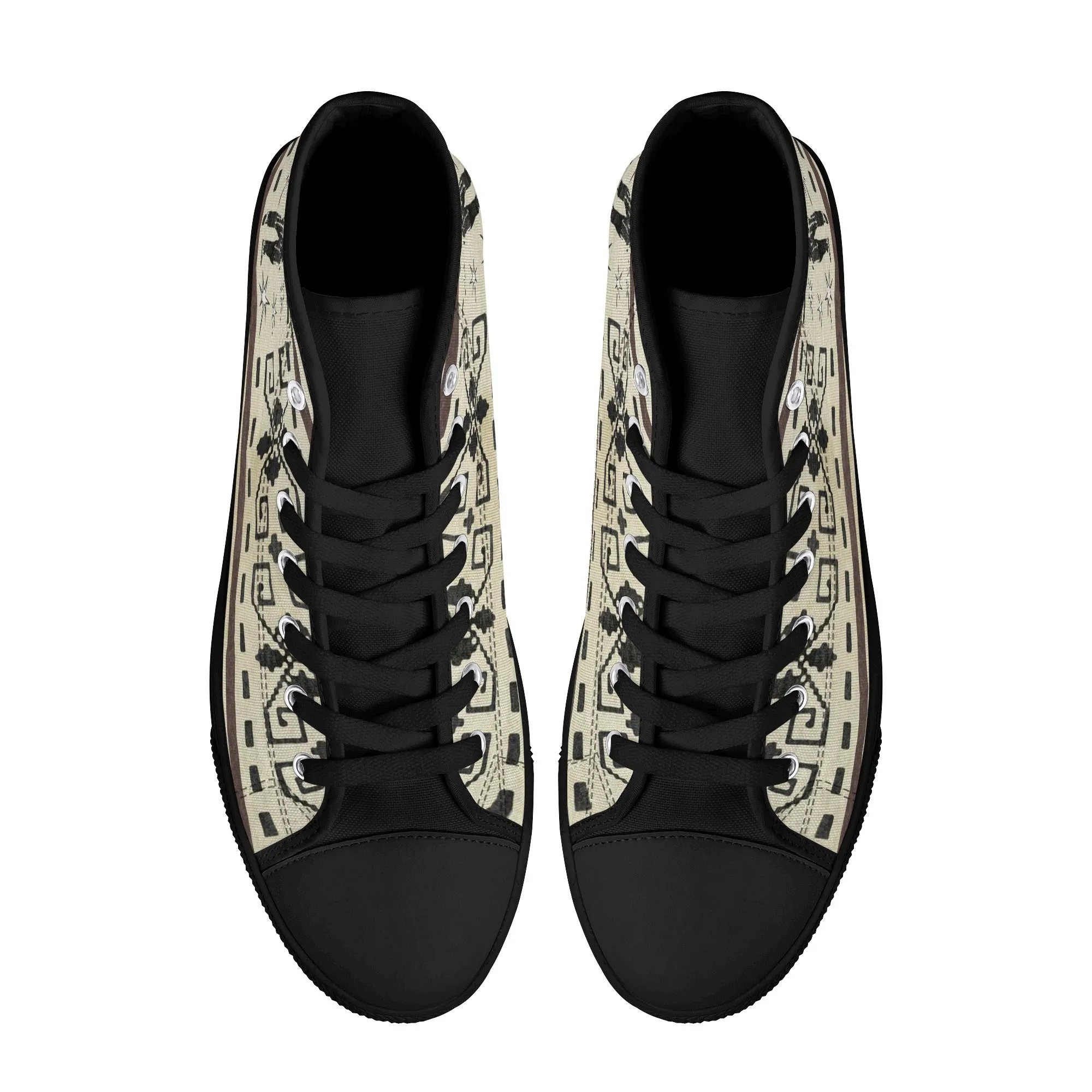 The Dude's High Top Canvas Sneakers w/ Lebowski Icon