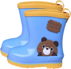 Toddler Rain Boots Baby Short Rain boots for Kids Boys & Girls, Non-Slip Rubber Sole Lightweight Preschool Boots