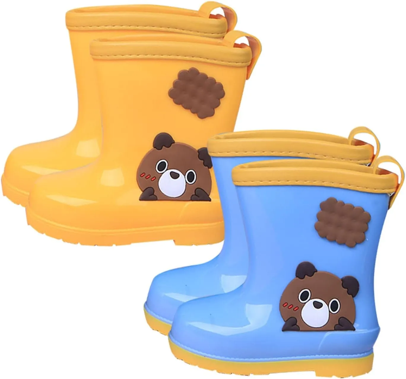 Toddler Rain Boots Baby Short Rain boots for Kids Boys & Girls, Non-Slip Rubber Sole Lightweight Preschool Boots