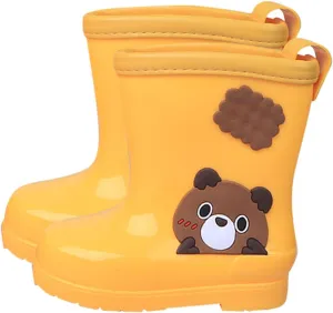 Toddler Rain Boots Baby Short Rain boots for Kids Boys & Girls, Non-Slip Rubber Sole Lightweight Preschool Boots