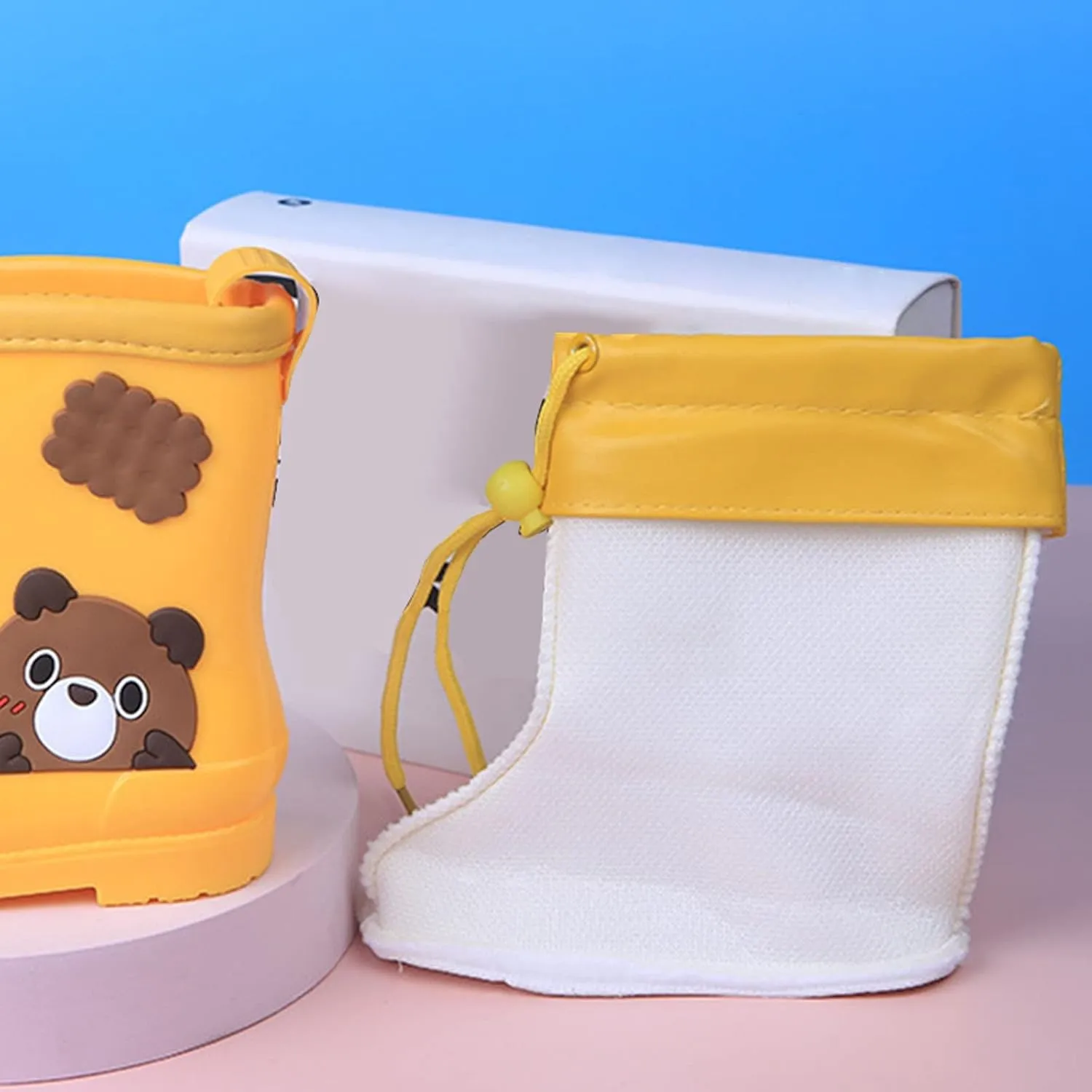 Toddler Rain Boots Baby Short Rain boots for Kids Boys & Girls, Non-Slip Rubber Sole Lightweight Preschool Boots