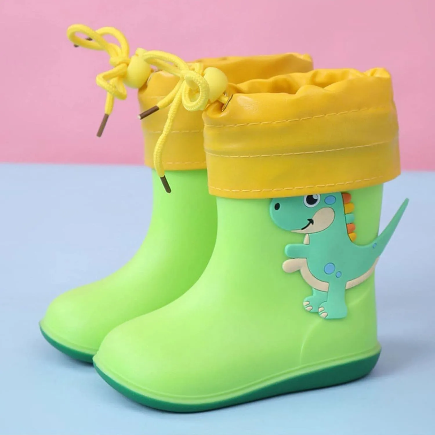 Toddler Rain Boots Waterproof Rubber Boots Kids Dinosaur Rain Boots for Girls Boys,Unisex-Child Outdoor Rain Boots