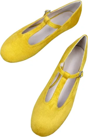 WENJIAZHIZHI Women's Round Toe Ballet Flats Dress Shoes Lightweight Flat Shoes Comfortable Female Loafers