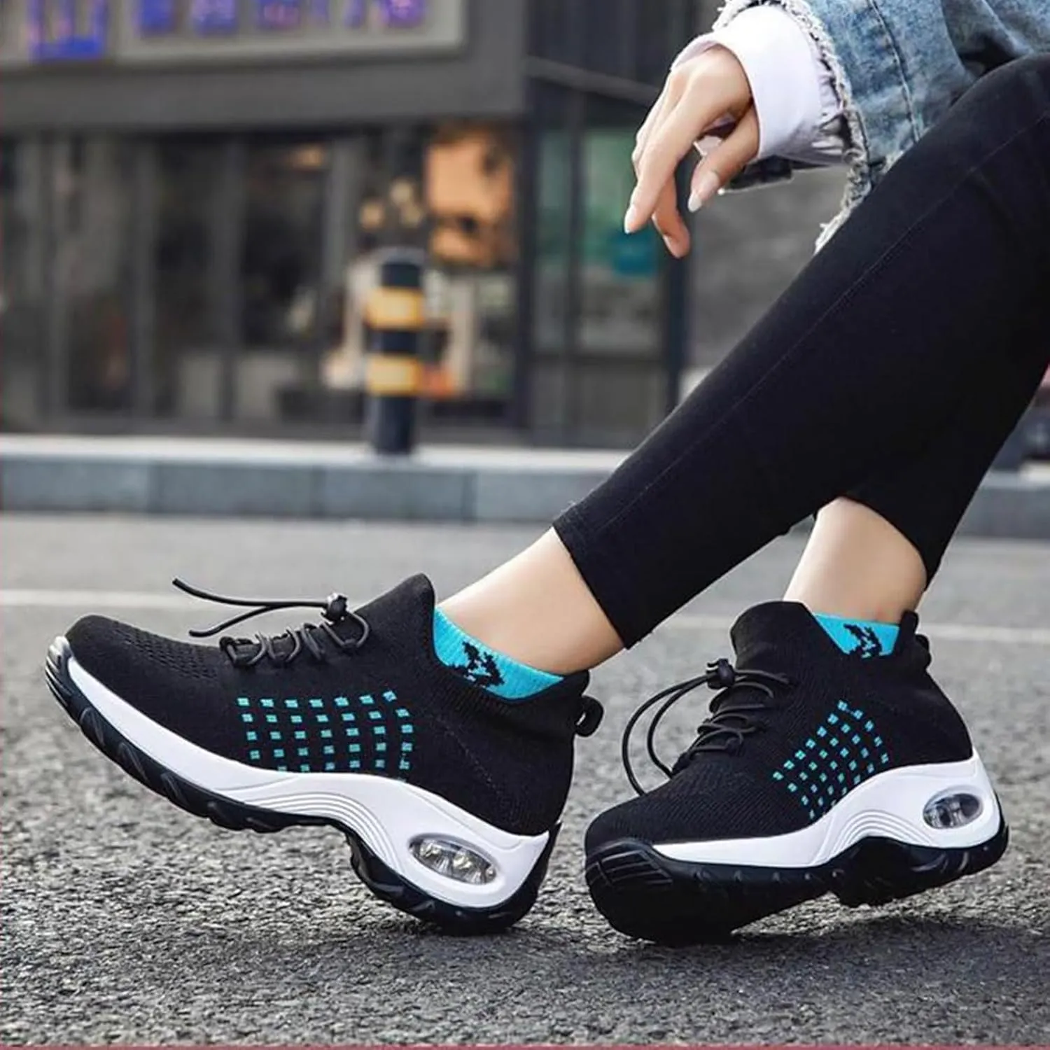 Women Dressy Comfortable Comfort Wear Shoes Orthopedic Sneakers Breathable Comfy Cloud Breathe Mesh Sock Fashion Sneakers Slip on Sneaker Ladies Athletic Shoe Orthowear Shoes Thick Bottom
