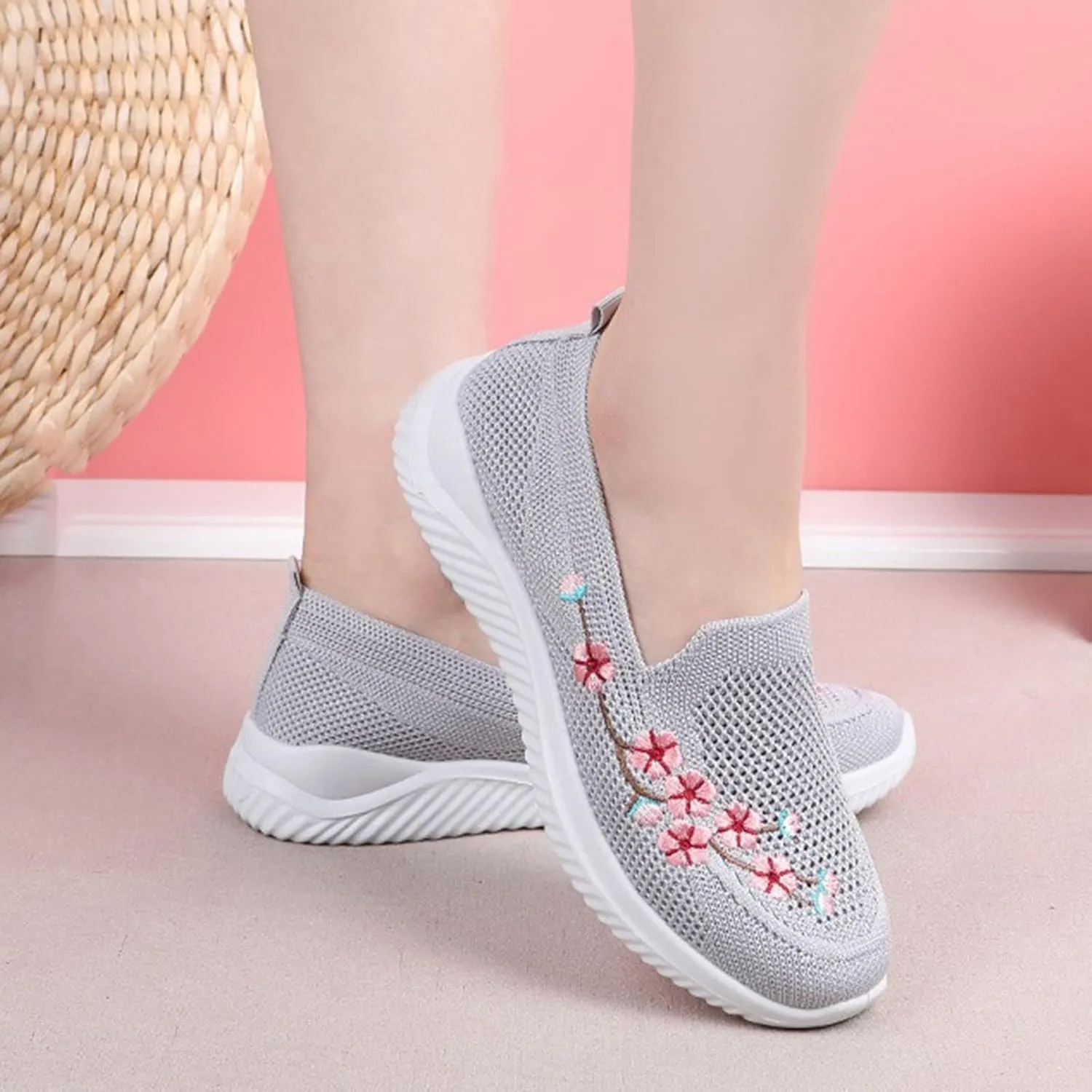 Women Walking Sneakers Lightweight Breathable Running Shoes Non Slip Athletic Sneakers Workout Casual Sports Shoes