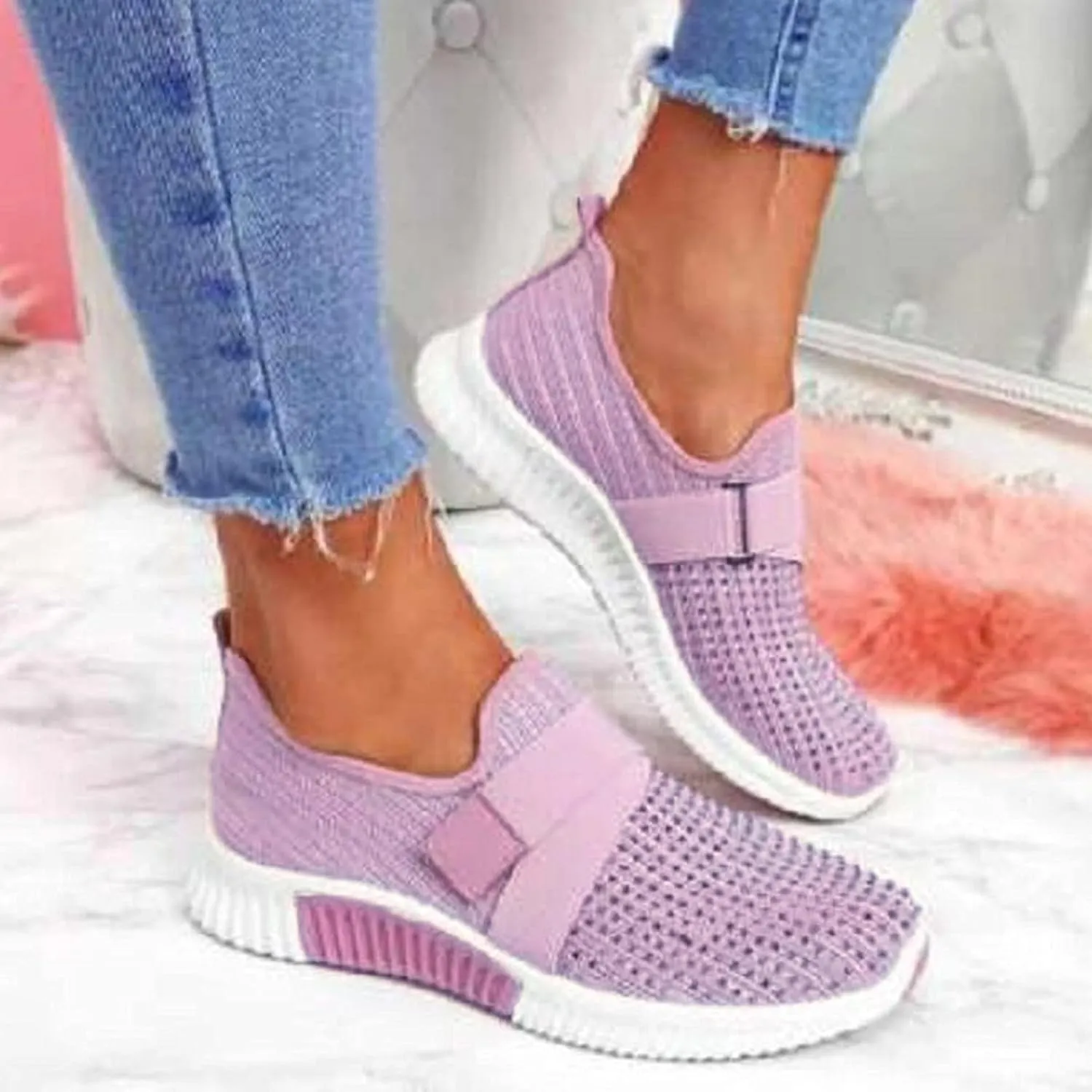 Women's Canvas Casual Shoes Dating Platform Slip-On High Top Sneakers Mens Shoes Casual Womens Loafers Platform Black Slip On Sneakers Women