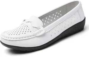 Women's Casual Slip On Loafers Comfortable Flat Shoes Breathable Soft Sole Everyday Walking Shoes for Women Fashion Versatile Wear