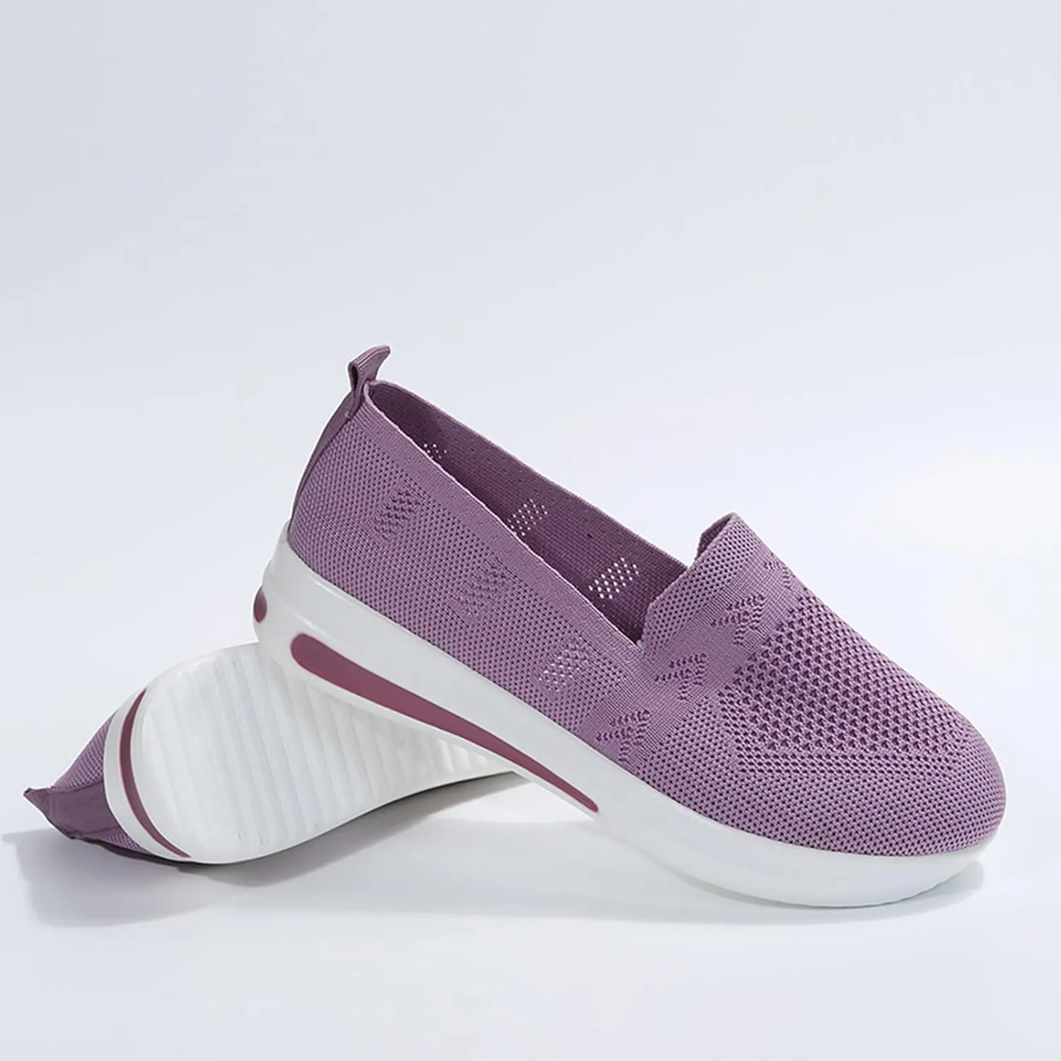 Womens Casual Slip On Loafers Comfortable Walking Shoes Lightweight Canvas Sneakers Flat Non Slip Flats