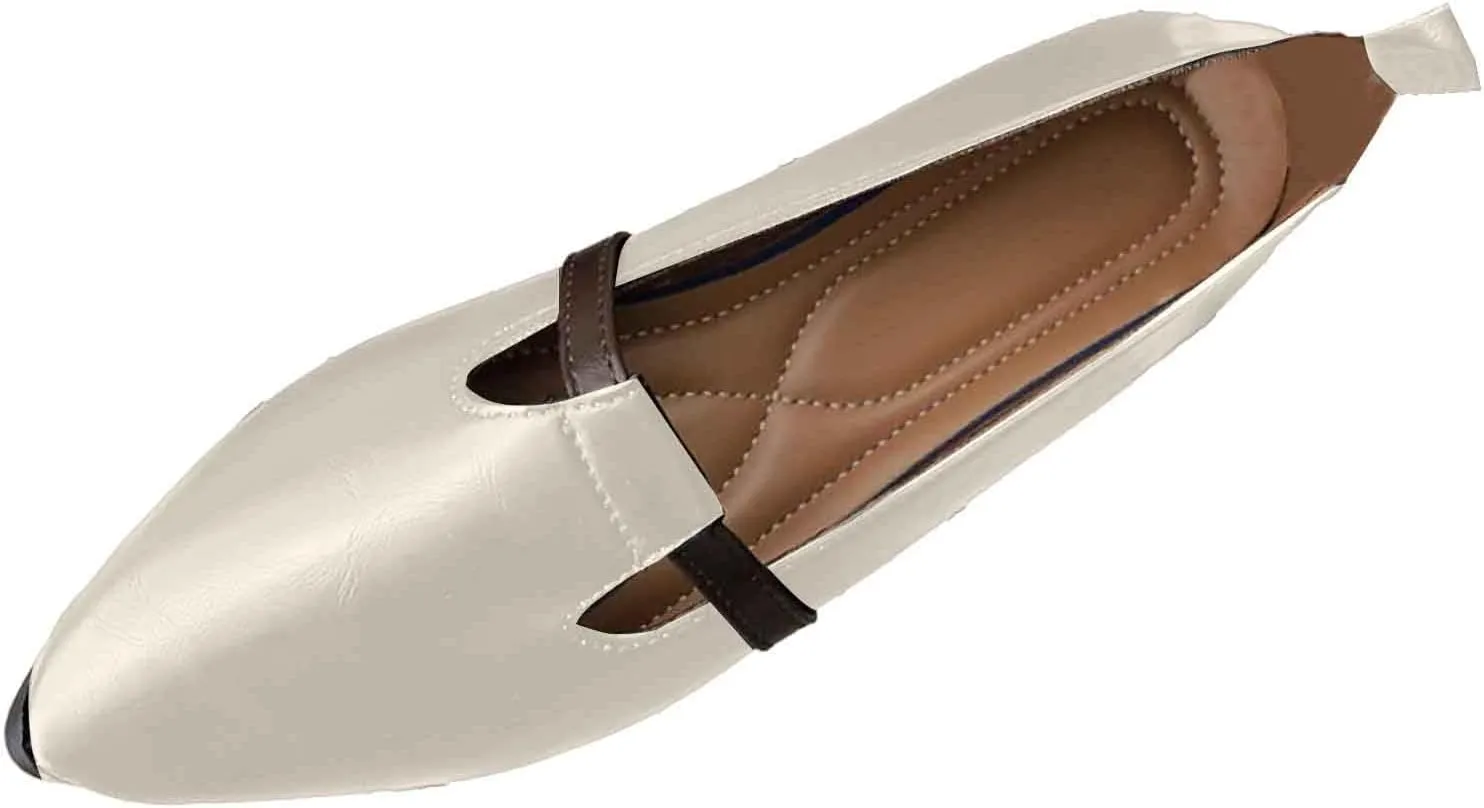 Women's Casual Slip On Shoes Comfortable Lightweight Breathable Flat Sandals for Daily Wear with Square Toe
