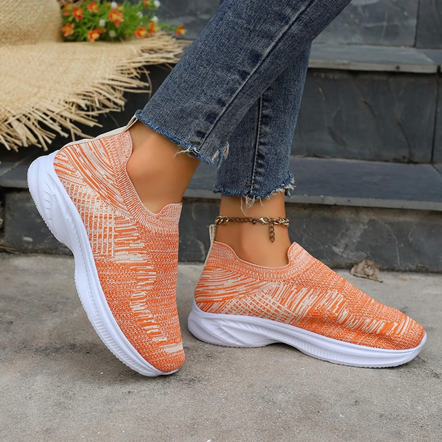 Womens Casual Sneakers Women's Non Slip Work Shoes Lightweight Gym Workout Shoes Running Shoes for Women