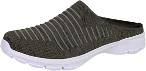 Women's Mesh Breathable Shoes Casual Flying Woven Orthopedic Sneaker Knit Slip On Walking Shoes Wide Width Dress Flat