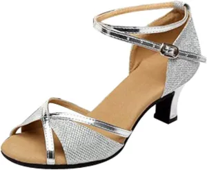 Womens Sandals Size 9 Dressy Women's Prom Dance Square Latin Ballroom Shoes Dance Shoes Women's Middle Cute Beach Wedges
