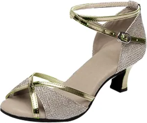 Womens Sandals Size 9 Dressy Women's Prom Dance Square Latin Ballroom Shoes Dance Shoes Women's Middle Cute Beach Wedges