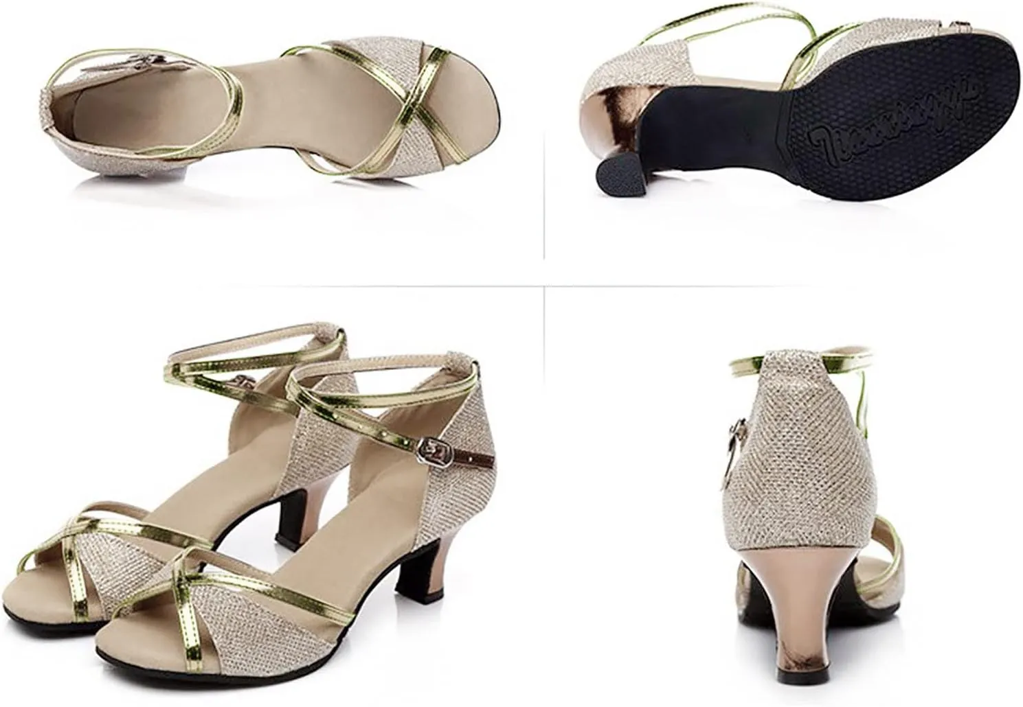 Womens Sandals Size 9 Dressy Women's Prom Dance Square Latin Ballroom Shoes Dance Shoes Women's Middle Cute Beach Wedges