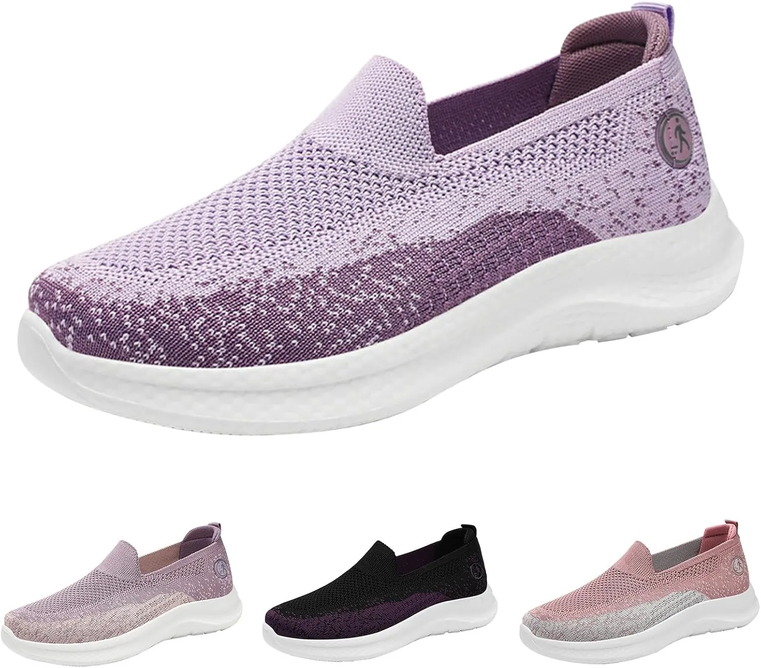 Women's Slip On Mesh Casual Walking Sneakers Comfortable Breathable Soft Sole Non-Slip Running Jogging Shoes