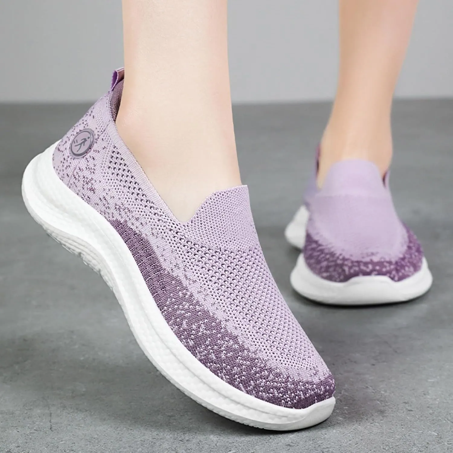 Women's Slip On Mesh Casual Walking Sneakers Comfortable Breathable Soft Sole Non-Slip Running Jogging Shoes