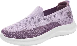 Women's Slip On Mesh Casual Walking Sneakers Comfortable Breathable Soft Sole Non-Slip Running Jogging Shoes