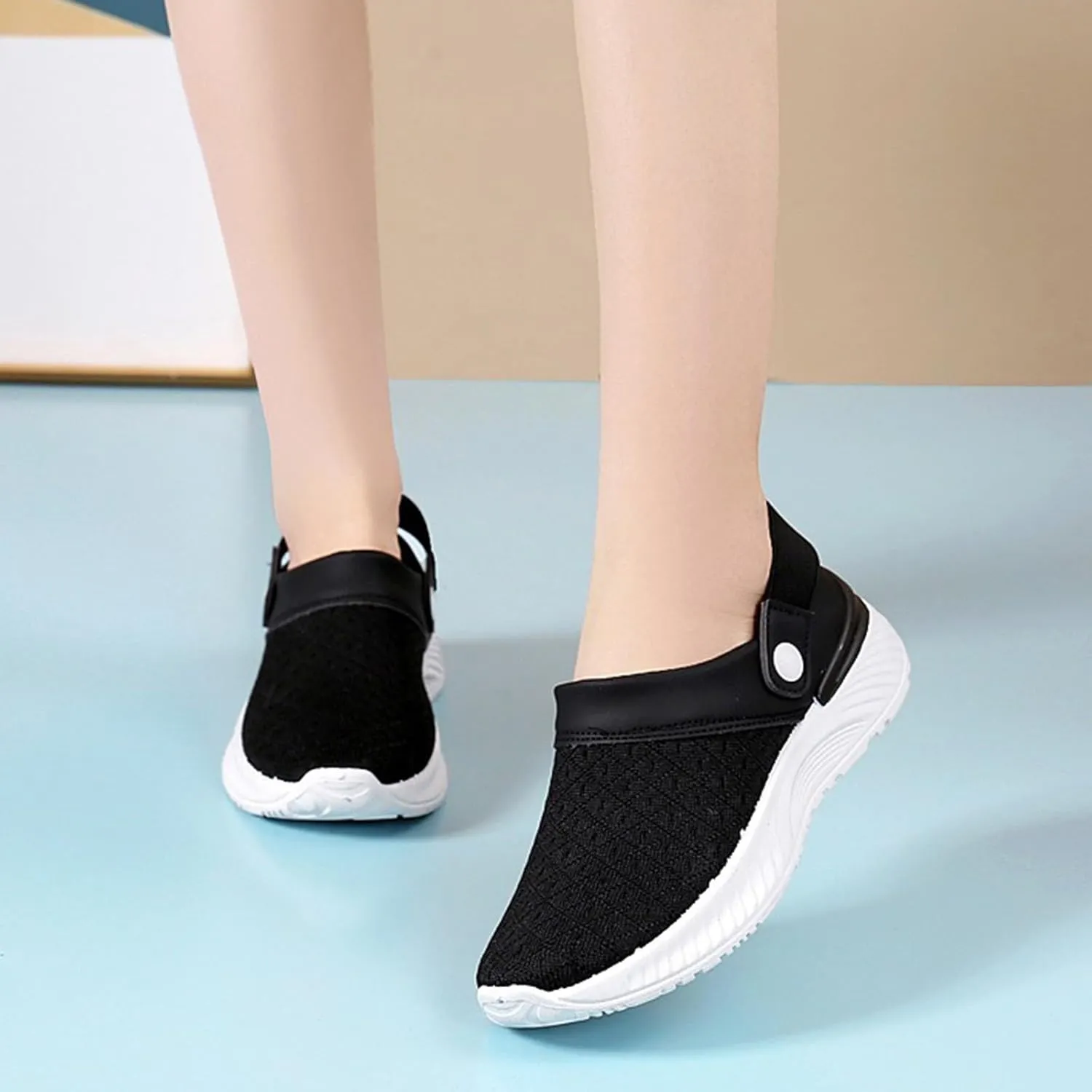 Womens Slip On Shoes Lightweight Walking Shoes Work Non Slip Sneakers Shoes Women's Gym Workout Sneaker