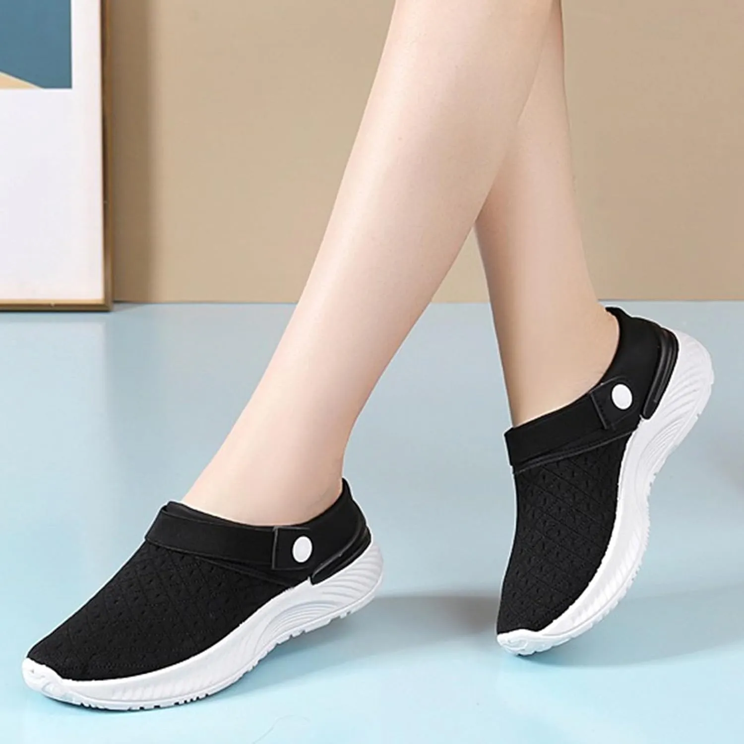 Womens Slip On Shoes Lightweight Walking Shoes Work Non Slip Sneakers Shoes Women's Gym Workout Sneaker