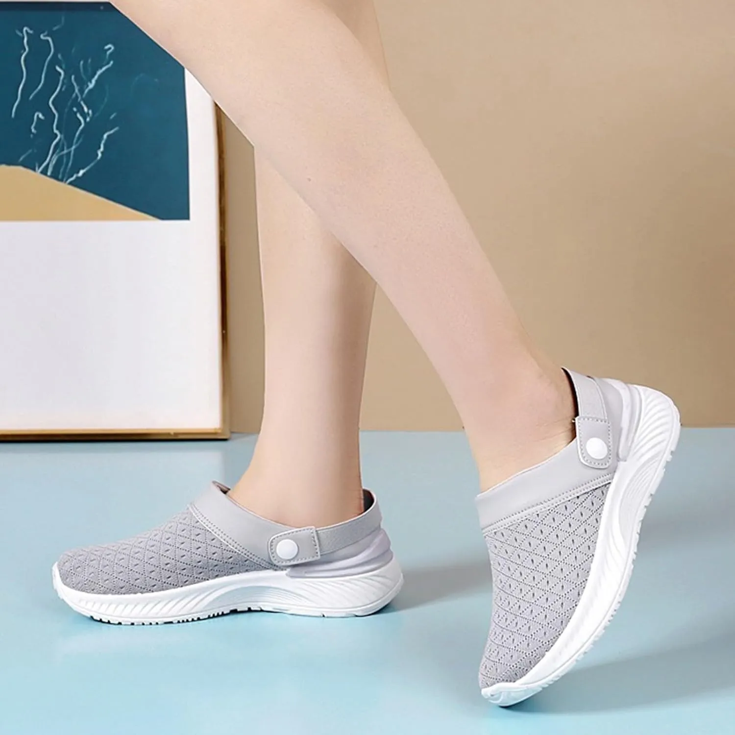 Womens Slip On Shoes Lightweight Walking Shoes Work Non Slip Sneakers Shoes Women's Gym Workout Sneaker