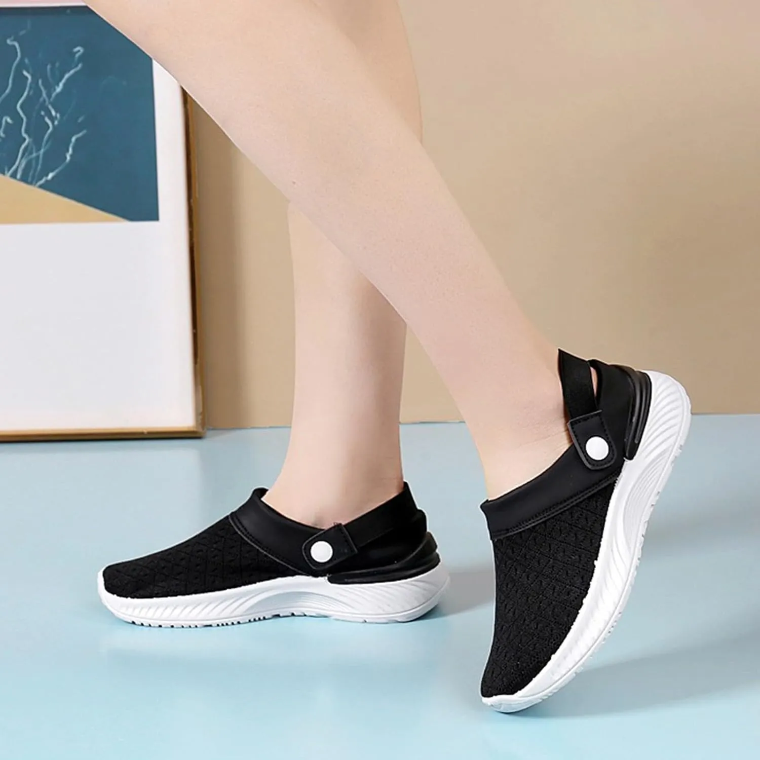 Womens Slip On Shoes Lightweight Walking Shoes Work Non Slip Sneakers Shoes Women's Gym Workout Sneaker