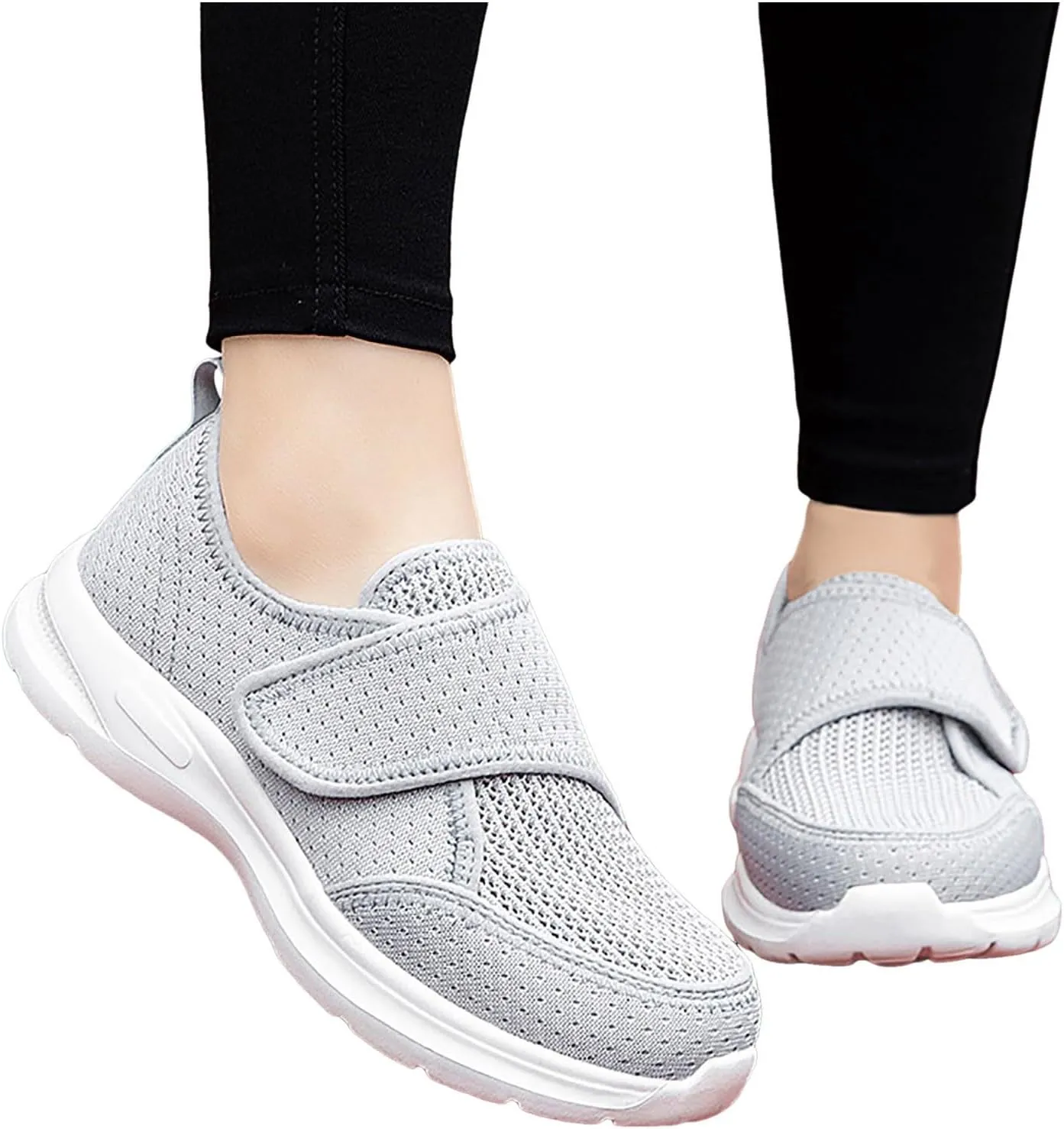 Women's Slip on Walking Sneaker Lightweight Fashion Tennis Shoes Casual Non Slip Flat Bottom Athletic Shoes
