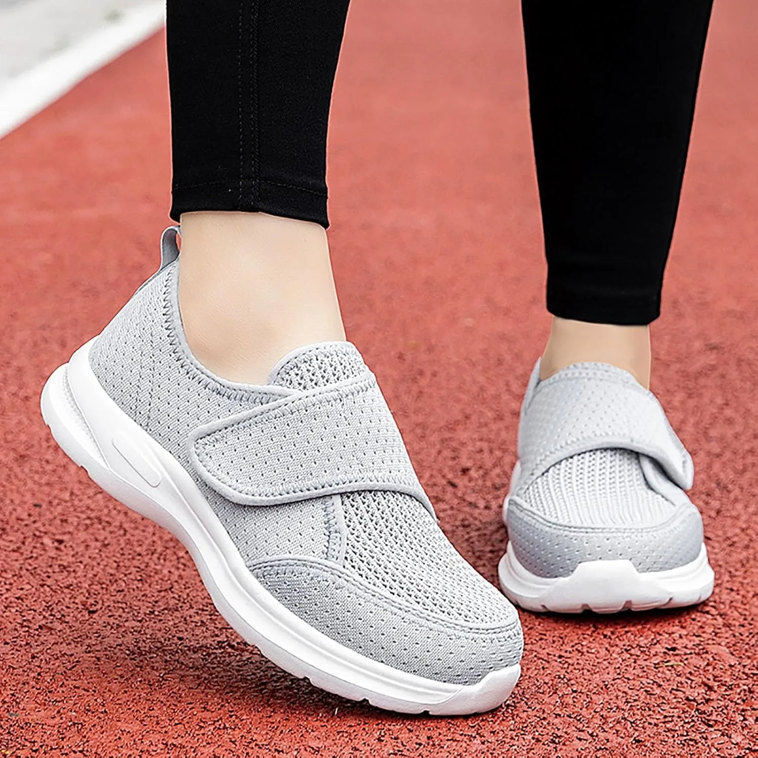 Women's Slip on Walking Sneaker Lightweight Fashion Tennis Shoes Casual Non Slip Flat Bottom Athletic Shoes
