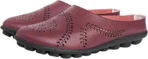 Womens Slippers Clogs Shoeshollow Out Leather Vamp Slippers Closed Toe Slip-On Flats Outdoor Comfortable Backless Sandals Summer Breathable Casual Mules