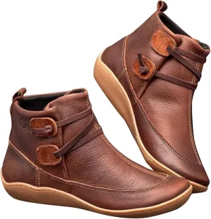 Womens Snow Boots Ankle Cowboy Booties Wide Width Womens Low Boots Ankle Steel Toe Shoes for Women Lightweight Breathable Pointed Toe Mid Heel Slip On