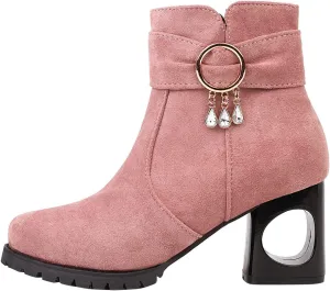 Womens Snow Boots Ankle Fall Booties for Women 2024 Boots for Women with Heel Boot Shoe Laces Flat Bottom Fashion Lug Sole Low Heel Chelsea Fashion