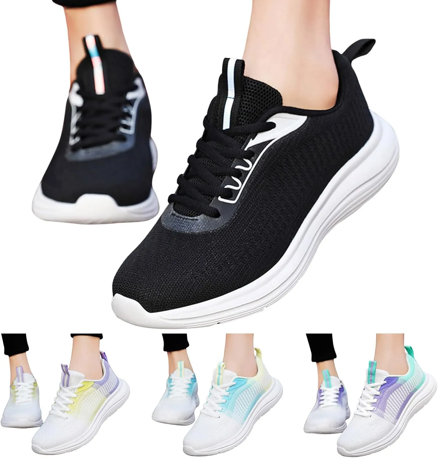 Womens Walking Sneakers Women's Running Shoes Lightweight Fashion Sneakers Non Slip Tennis Shoes Workout Sneakers