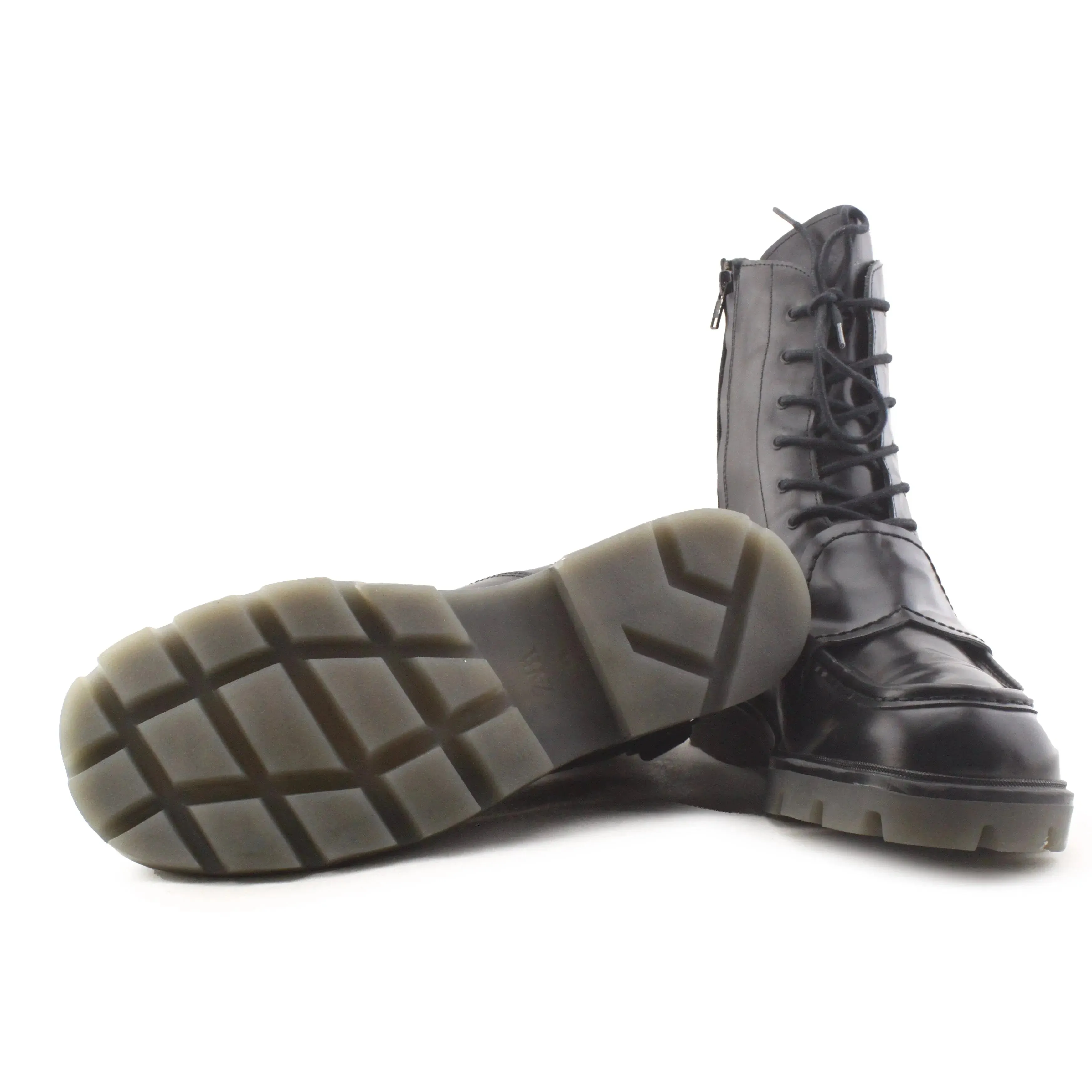 Zara Laces Buckle Straps Combat Ankle Boots | 100% Authentic Leather